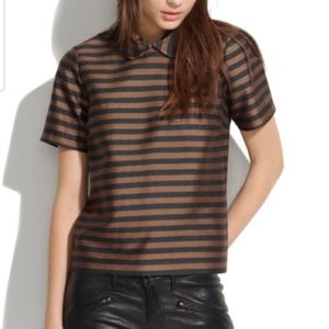 Madewell linen and silk top